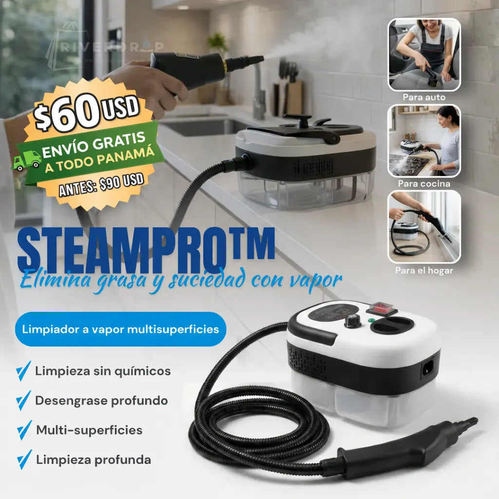 SteamPro™ - Elimina grasa y suciedad con vapor